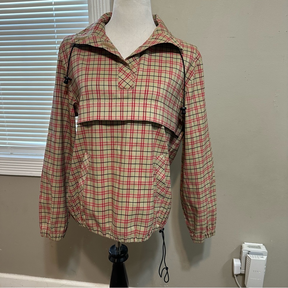 Norton McNaughton women’s plaid pullover jacket size small